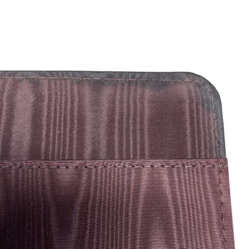 IBM Vintage Burgundy Leatherette Portfolio Padfolio With Pen Movie Prop